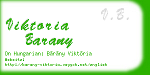 viktoria barany business card