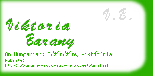 viktoria barany business card